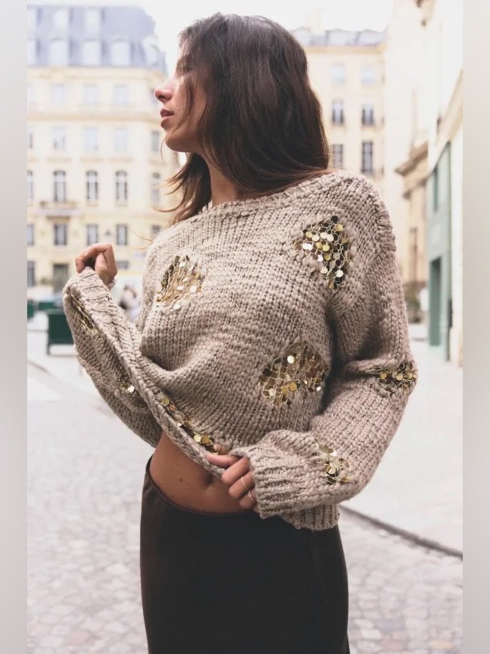 ZARA ~ Sequin sweater - Picture 6 of 9